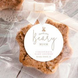 Adesivo Chá de Bebê Obrigado Ursinho