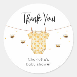 Adesivo Chá de Bebê Personalizado com Abelhas