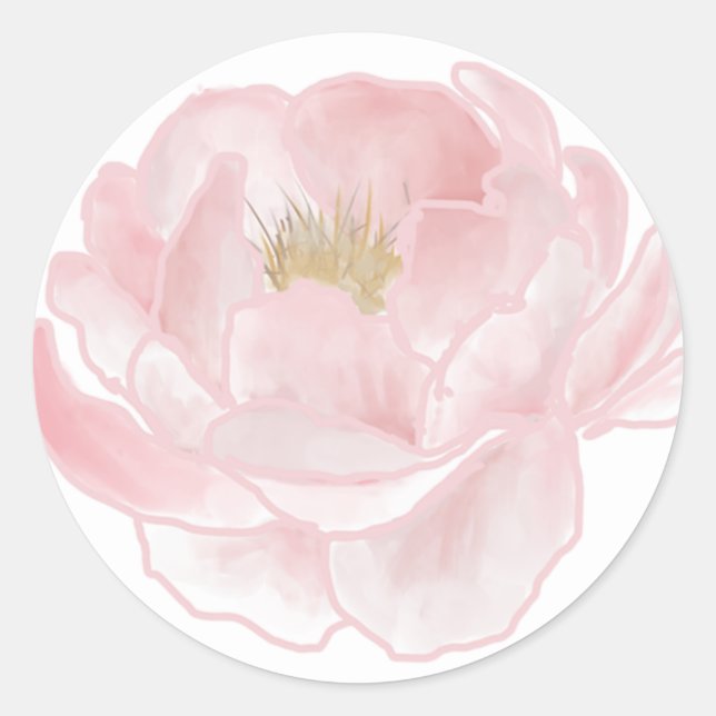 Adesivo Chá de Bebê Pink Peony (Frente)