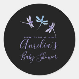 Adesivo Chá de Bebê Pintado à Mão Libélulas