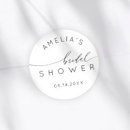 Adesivo Chá de Bebê Preto e Branco Simples