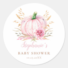 Adesivo Chá de bebê Pumpkin no outono russo
