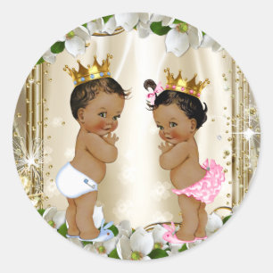 Adesivo Chá de Bebê Revelação de Gênero Príncipe Princesa