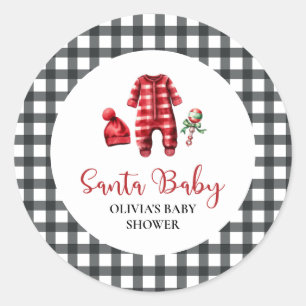 Adesivo Chá de Bebê Santa Baby Natal