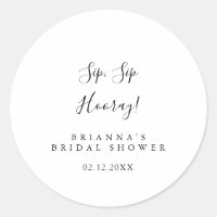 Chá de Bebê Simples Minimalista Sip Sip Hurray