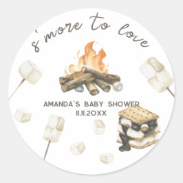 Adesivo Chá de Bebê S'more em Aquarela