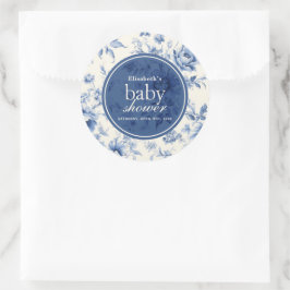 Adesivo Chá de Bebê Something Blue Floral French Toile