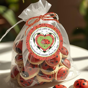 Adesivo Chá de Bebê Sweet Little Lady Joia de Ladybug