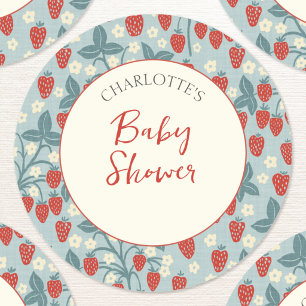 Adesivo Chá de Bebê Vintage Berry Sweet Morango