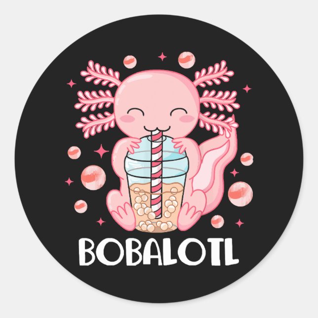 Adesivo Chá de Bolhas Axolote Engraçado (Frente)