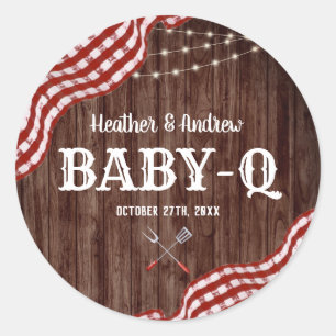 Adesivo Chá de Casais de CHURRASCO de quintal Babyq favor