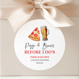 Adesivo Chá de Casal Pizza e Cerveja Antes de Eu Me Casar 
