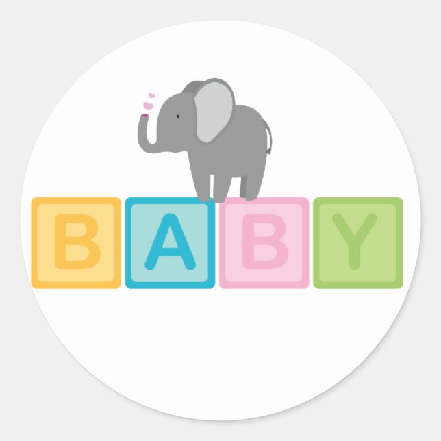 Adesivo Chá de elefante bebê (Frente)