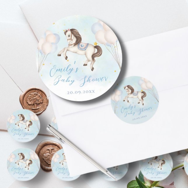 Adesivo Chá de estrela do balão azul Pony (Criador carregado)