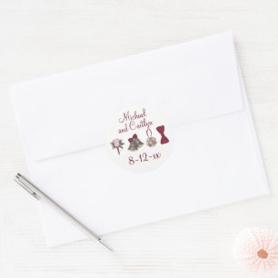 Adesivo Chá de Festa de noivado de Casamento Personalizado