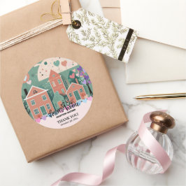 Adesivo Chá de Foster de Adoção para Pastel Corações Domés