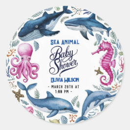 Adesivo Chá de fraldas6 moderno elegante de aquarela