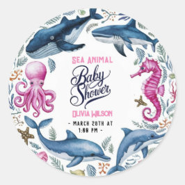 Adesivo Chá de fraldas7 moderno elegante de aquarela