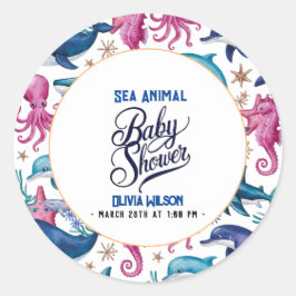 Adesivo Chá de fraldas-5 do mar, elegante e moderno,