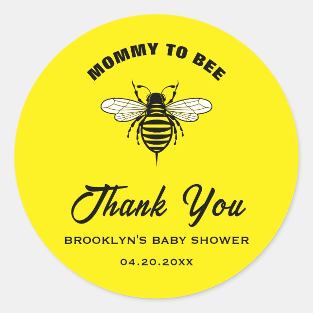 Adesivo Chá de fraldas Amarelo Mamãe A Ser Legal Na moda (Frente)