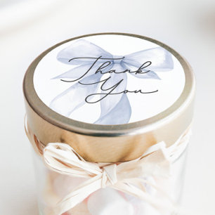 Adesivo Chá de fraldas Arco Azul Obrigado Por Favor