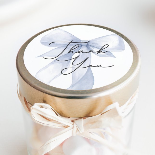 Adesivo Chá de fraldas Arco Azul Obrigado Por Favor (Criador carregado)