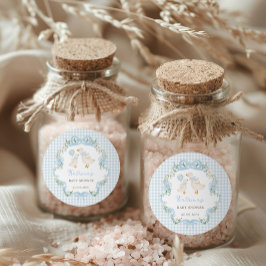 Adesivo Chá de fraldas Arco Floral  Azul de Ganso bobo