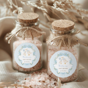 Adesivo Chá de fraldas Arco Floral  Azul de Ganso bobo