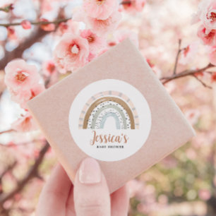 Adesivo Chá de fraldas Arco-Íris Peach Tan Sage Boho