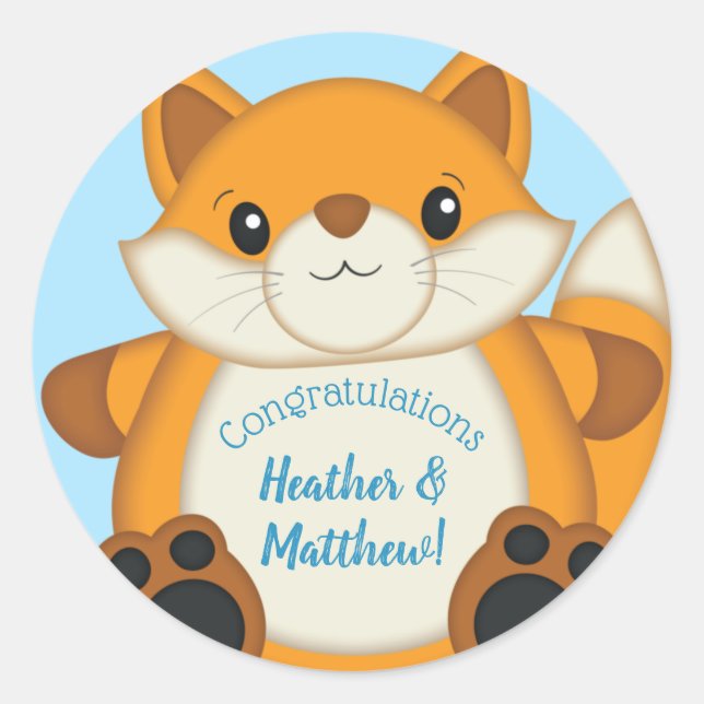 Adesivo Chá de fraldas azul (Frente)