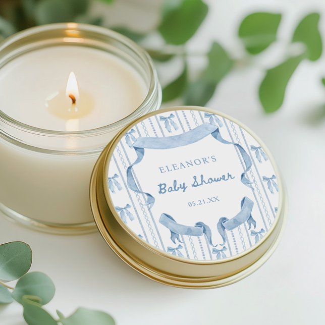 Adesivo Chá de fraldas Azul Coquette Arco (Criador carregado)