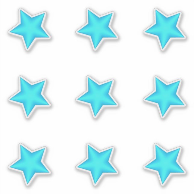 Adesivo Chá de fraldas Azul Nove Estrelas Puffy (Frente)