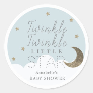 Adesivo Chá de fraldas Azul Twinkle Star