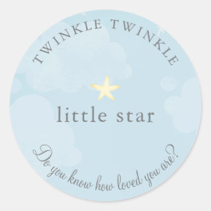 Adesivo Chá de fraldas Azul Twinkle Star Sky