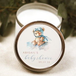 Adesivo Chá de fraldas Azul Urso Urso Cinzento Cinto