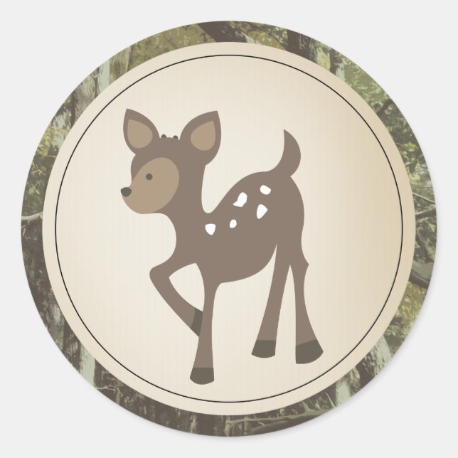 Adesivo Chá de fraldas Baby Deer Camo (Frente)