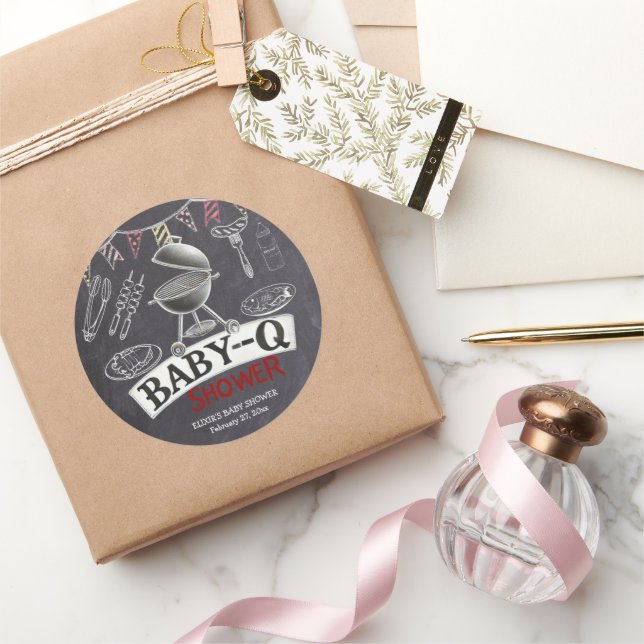 Adesivo Chá de fraldas Baby-Q Grill Chalkboard (Presentear)