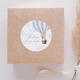 Adesivo Chá de fraldas Balão de Ar Quente do Urso Azul