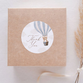 Adesivo Chá de fraldas Balão de Ar Quente do Urso Azul