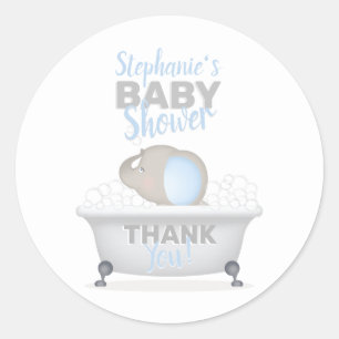 Adesivo Chá de fraldas Bath Boy do Baby Elephant