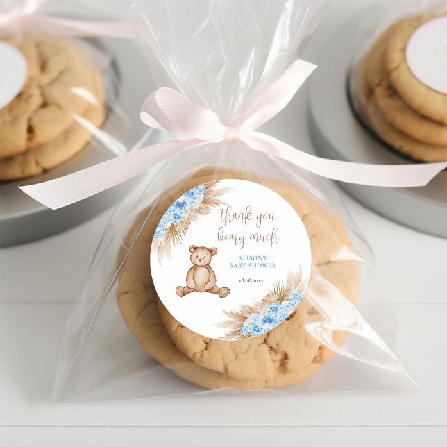 Adesivo Chá de fraldas Beary Muita Pampas Grass Obrigado (Criador carregado)