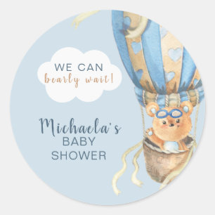 Adesivo Chá de fraldas Blue Boy Espera