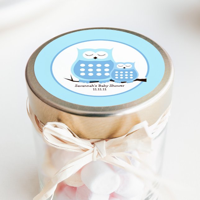 Adesivo Chá de fraldas Blue Owca Boy (Criador carregado)