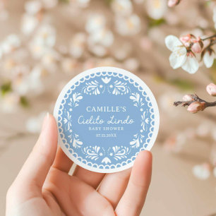 Adesivo Chá de fraldas Blue Papel Picado Boy