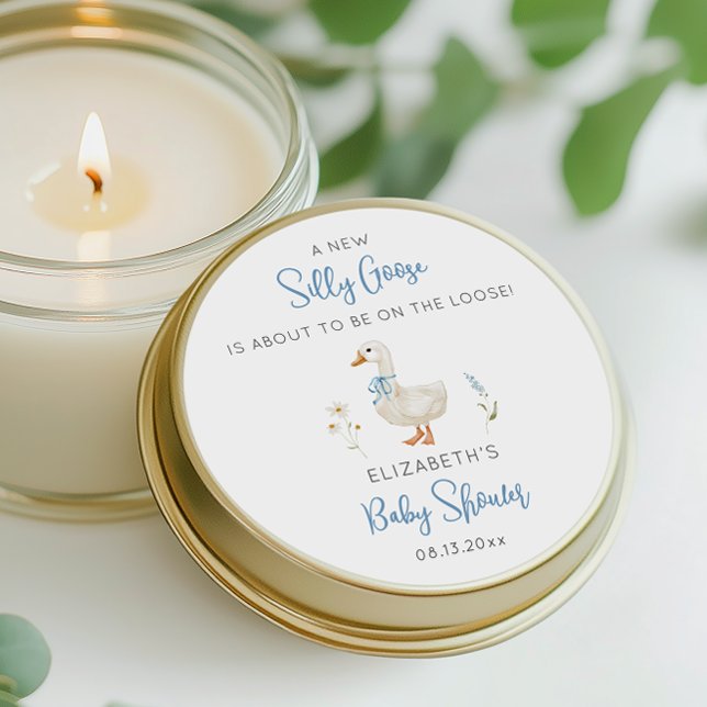 Adesivo Chá de fraldas bobo Arco Azul Flor Selvagem  (Criador carregado)