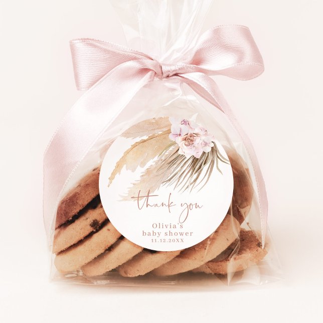 Adesivo Chá de fraldas boêmico de erva Pampas (Criador carregado)