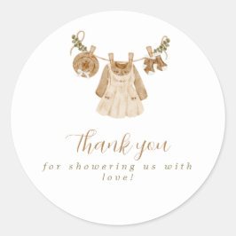 Adesivo Chá de fraldas Boho Clothesline Girl