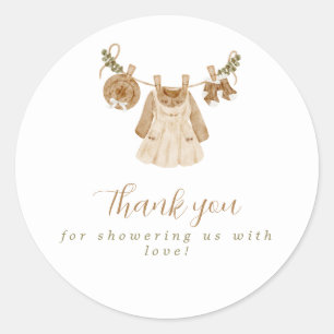 Adesivo Chá de fraldas Boho Clothesline Girl