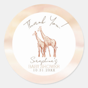 Adesivo Chá de fraldas Boho Safari Giraffe