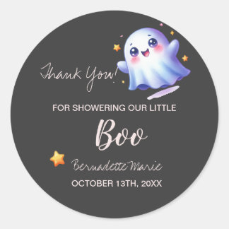 Adesivo Chá de fraldas Bonito de Halloween